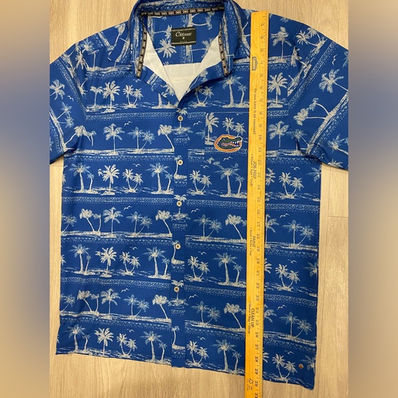 Florida Gators Hawaiian Shirt By Chiliwear Mens Medium M Cotton Performance EUC - Picture 3 of 7